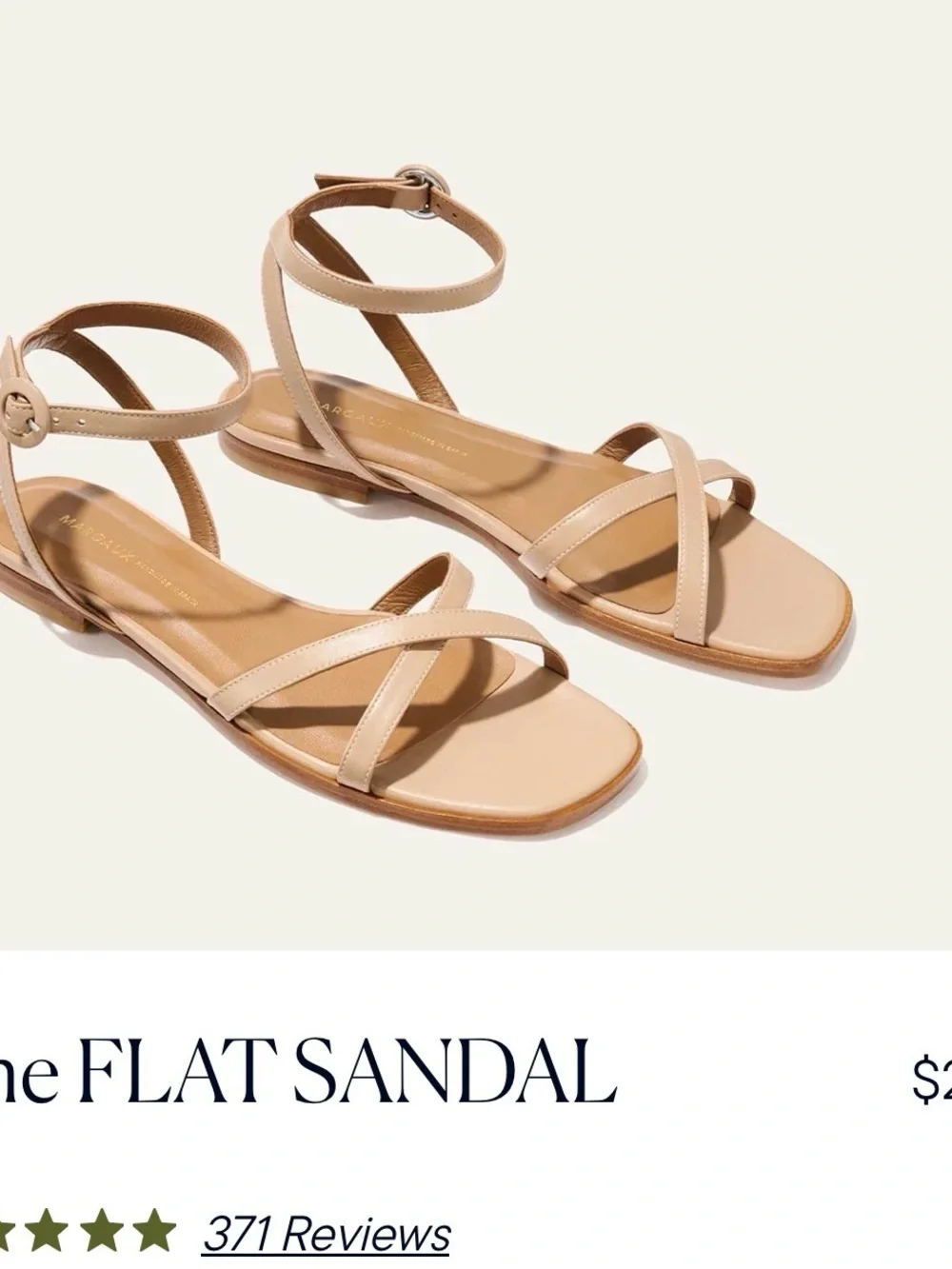 Margaux The Flat Sandal - Magnolia Nappa - 40 (US 9.5) / Medium NBW